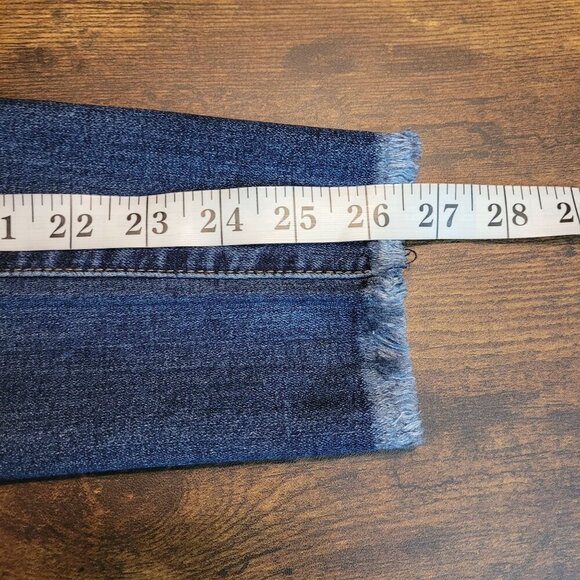 NATURE Jeans Size 26 Mid Rise Skinny Raw Hem Embellished Stretch Denim NWT - Picture 7 of 8